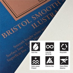 Fabriano 1264 Bristol Pad, Smooth, 9″ x 12″ 9 x 12