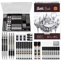 Nicpro 37PCS Art Drawing Supplies Kit | Versatile Mechanical Pencils &