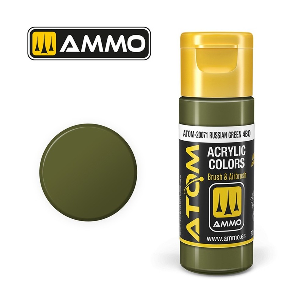 AMMO ATOM Acrylic Paint Russian Green 4BO New