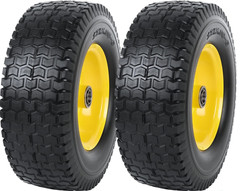 AR-PRO (2-Pack) 13×5.00-6 Flat Free Tire and Wheel Assembly, 3″ Centered Hub,