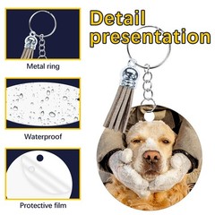 240 Pcs metal Sublimation Keychain Blanks Bulk,roundness Sublimation Ornament…