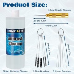 Airbrush Cleaner Kit 19.78 fl oz – Nozzle Cleaner & Brushes for Acrylic Paint