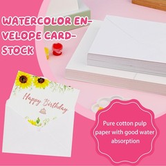 Watercolor Cards With Envelopes 5×7 Inch 140lb/300GSM Blank Postcards 50 PK