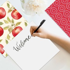 Fruit Scrapbook Paper Pad, 24 Sheets 6 x6 Inch Red Patterned Designed