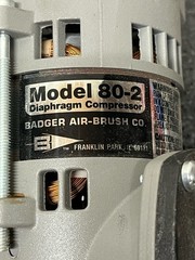 Badger Air-Brush Model 80-2 Diaphragm Air Compressor 115V