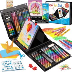 Art Supplies, 272 Pack Set Drawing Kit 16.1 x 12.6 x 2.4 inches, Black