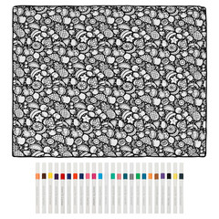 DIY Coloring Blanket 24 Markers Creative Personalized Art Stress Gift