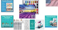 Japanese Watercolor Paint Set – 40 Colors, Brushes & Palette