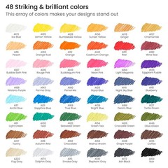 Inkonic Fineliner Pens, Set of 48, 0.4 mm Fine Tip Markers for Drawing, Journ…