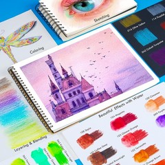 Professional Watercolor Pencils, Set of 72 Colors,Numbered and Lightfastness,…
