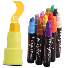 Jumbo 12Colors Markers, Acrylic Paint Pens, 10mm Felt Tip Jumbo Poster