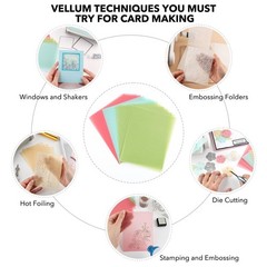 150 PCS Vellum Paper Sheets 4.25×5.5″ 100gsm Translucent Tracing Invitation