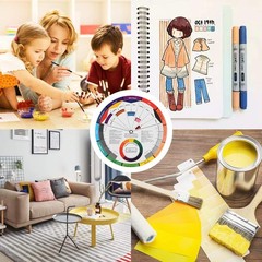 JimKing Creative Color Wheel, Paint Mixing Learning Guide, Art Class Teaching…