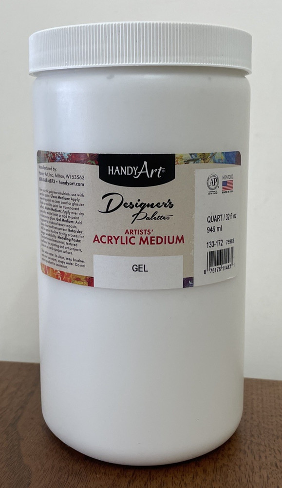 Handy Art Designers Palette Artists Acrylic Medium Gel 32 fl oz Polymer Emulsion