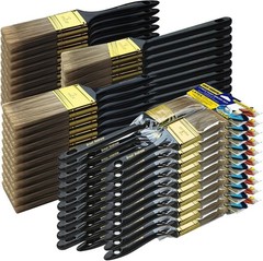 Sturdy 30-Pc Paint Brush Set: Ideal for Home Projects with Comfortable Grip
