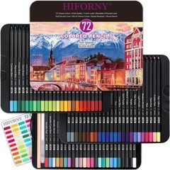 HIFORNY 75 Pack Premium Black Edition Colored Pencils for Adults Coloring – 7…