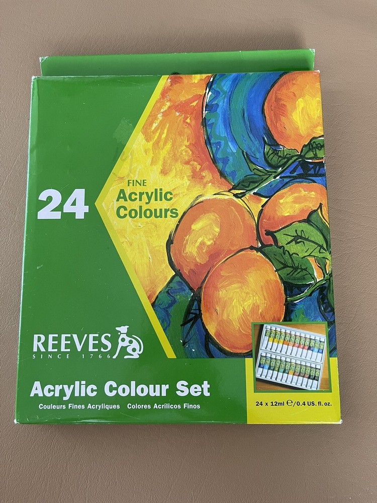 24 PC ACRYLIC Colour Set Reeves Fine Acrylic Colours 12ml Tubes