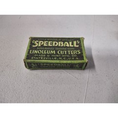 Vintage Speedball Linoleum Cutters Hunt Mfg Co Tempered Steel Carving Nibs Box