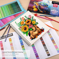 KALOUR Pro Colored Pencils,Set of 520 Colors,Artists Soft Core with Vibrant Colo