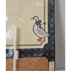 Vintage Bright Write N Wipe Memo Board Goose Dry Erase Cork Bulletin Granny