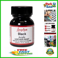 Waterproof Non-Toxic Black Acrylic Paint for Leather Goods – Fast Drying 1 Fl Oz