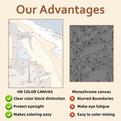 Landscape Paint by Numbers Kit for Adults, Landscape Paint by Number for Adul…