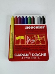Vintage Caran d’Ache Neocolor Artist Crayons Tin Set Swiss Made Oil Pastels