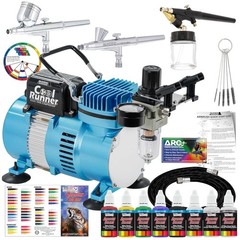 Multi-Purpose Airbrush Kit with 6 Color Paint Set