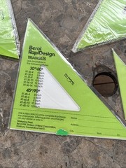 Berol RapiDesign Triangles Lot Of 9