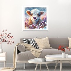 Aicomeon Cow Diamond Art Kits for Adults – Round 12×12 inches, Multicolored