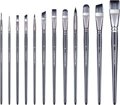 Artist Paint Brush Set of 12 for Watercolor Acrylic Gouache Oil and Tempera P…