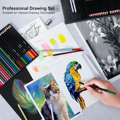70 PCS Art Supply Drawing Set, Pro Art Supplies with Tutorial,Colored, Graphi…