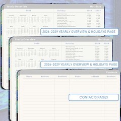2026-2029 Pocket Planner/Calendar – 3 Year Monthly Planner 2026-2028 from Jul.