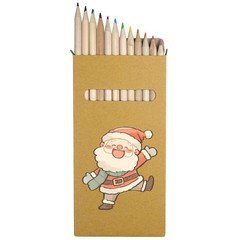 12 x ‘Happy Santa Claus’ Long 178mm Coloured Pencils / Pencil Set (PE00086035)
