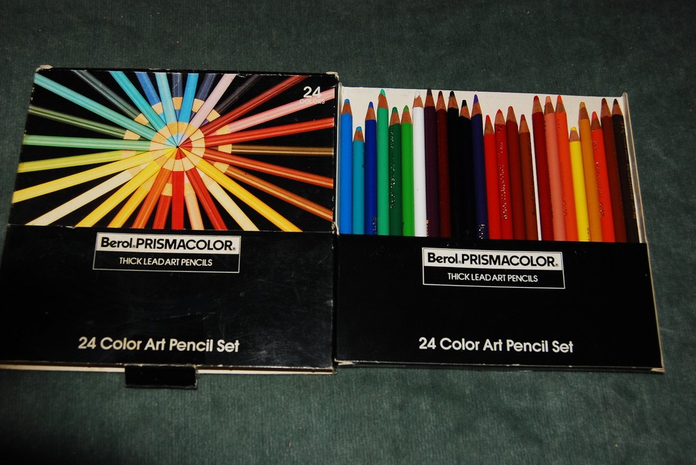 Vintage Berol Prismacolor 24 Piece Thick Lead Color Art Pencil Set – Good Used