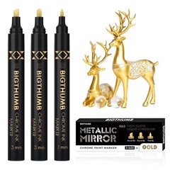 3PK Permanent Liquid Mirror Chrome Marker for Any Surface Chrome Paint Pen