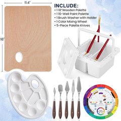 196Pcs Deluxe Artist Painting Set with French Easel, 48 Colors Acrylic & Oil …