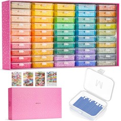 50pcs Diamond Painting Trays with Lids – Thickened Diamond Art Storage Contai…