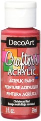 1 PCS Crafter Acrylic Paint 2Ounce Christmas Red AllPurpose Art Craft Supply