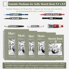 Small Sketch Book 5.5″x8.5″, 2-Pack Mini 5.5-x-8.5-inch:2 Pack Green