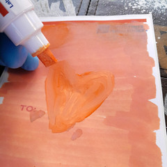 MODIFIED Orange Uni Paint Marker PX-30 Broad Chisel Tip 8mm Graffiti Supplies