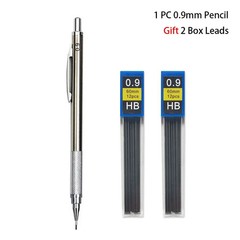 Metal Mechanical Pencil Set 0.3/0.5/0.7/0.9/1.3/2.0mm Drawing Automatic HB Art