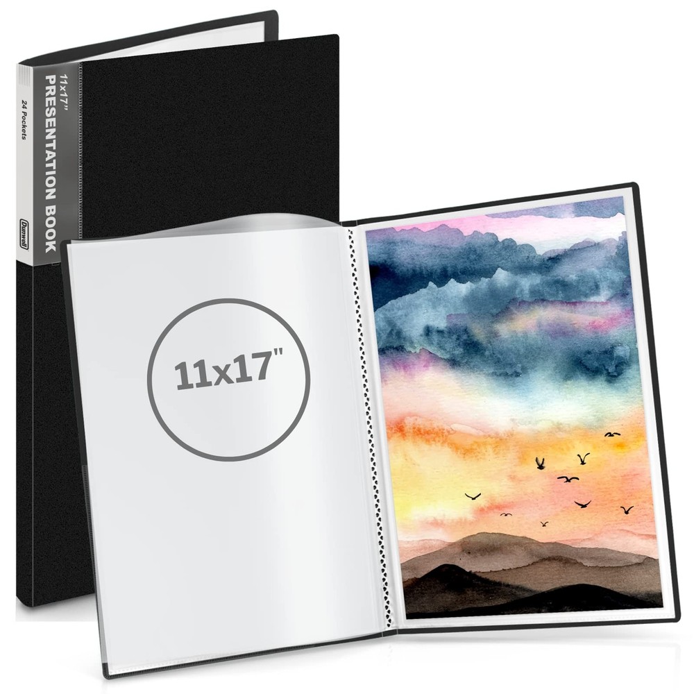 Dunwell 11×17 Portfolio Binder (Black), Presentation 11×17″, Black