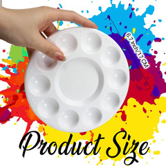 20 PCS Round Paint Palette Trays for Kids Adults Art Painting