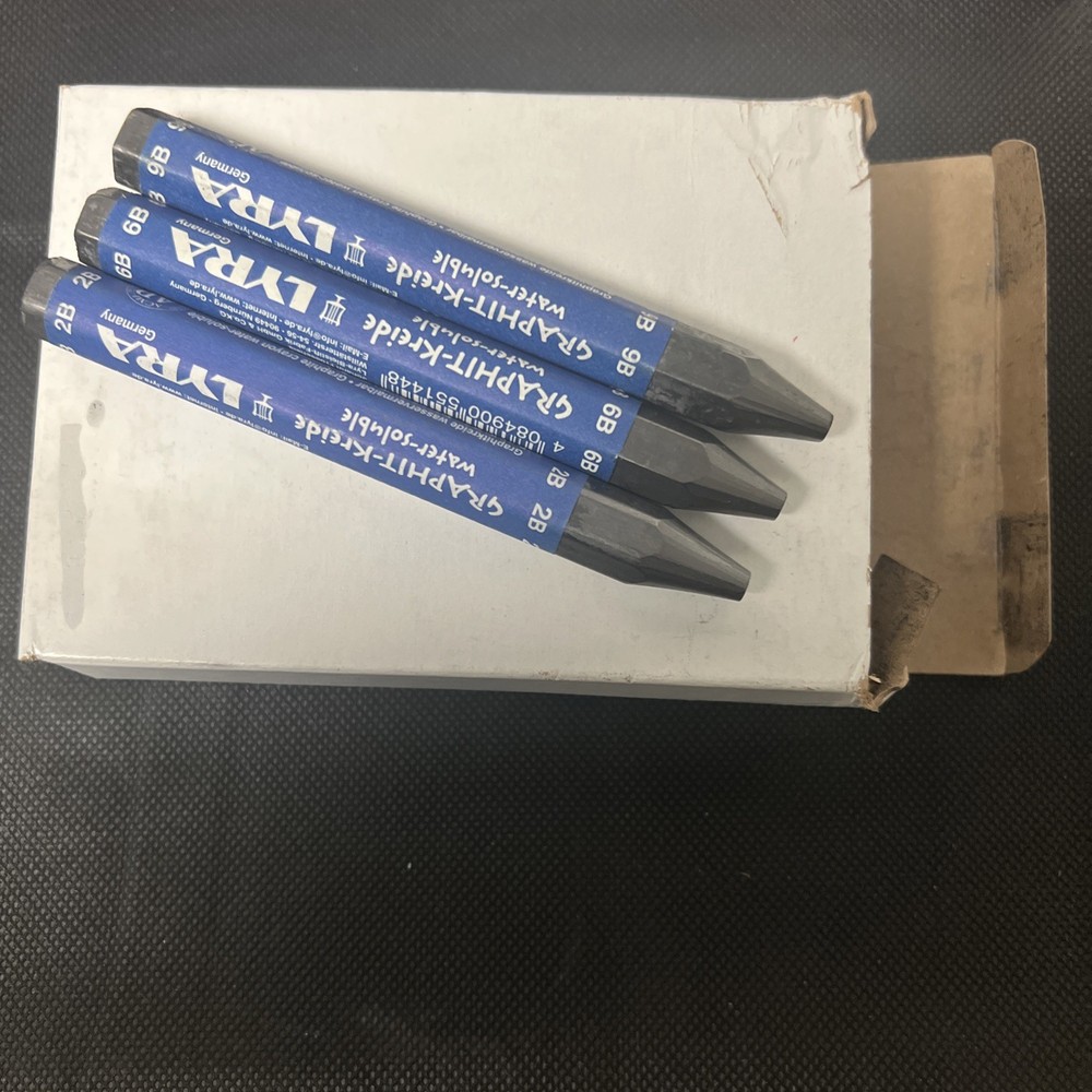LYRA Graphite Stick, Assorted Degree set t – Water Soluble – 2B 6B 9B