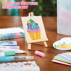 78 Pcs Magic 3D Foam Texture Painting Kit, Magic Puffy Paint Kit, Including 46 P