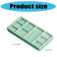Ceramic Paint Tray 9 Wells Paint Mixing Tray for Acrylics Oil Watercolor Paint