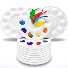 Hulameda Paint Tray Palettes, Plastic Pallets for 6.3 inches, 12pcs