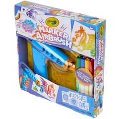 Crayola Marker Airbrush Spray Art Kit, Battery-Powered Sprayer Large, Multi