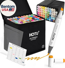 Alcohol Markers Brush Tip -60 Virant Colors Daul Tips Art Markers Set, for Artis